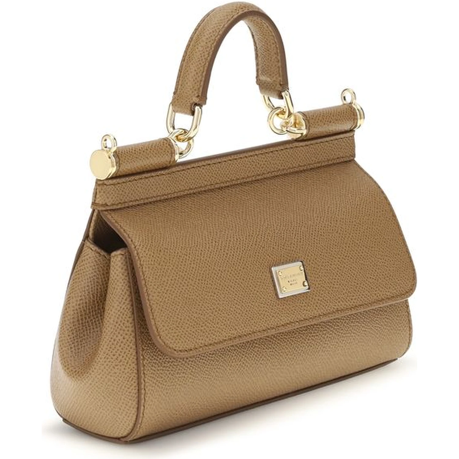 Beige Calf Leather Bos Taurus Handbag