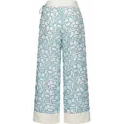 Blue Silk Women's Pants