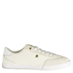 White Polyurethane Women's Sneaker