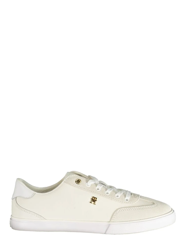 White Polyurethane Women's Sneaker