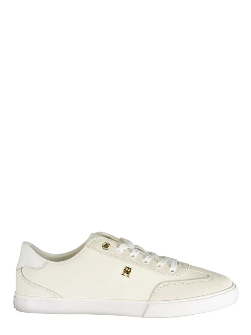 White Polyurethane Women's Sneaker