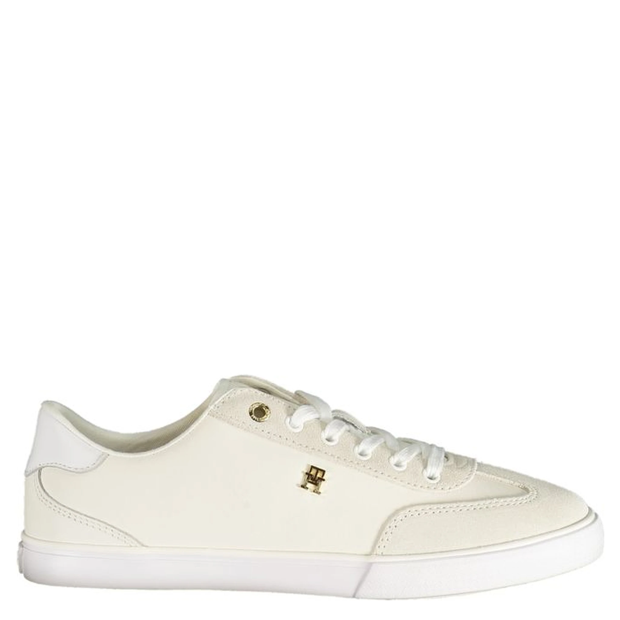 White Polyurethane Women's Sneaker