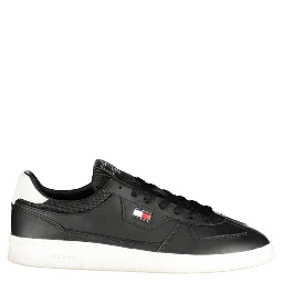 Black Polyurethane Men's Sneaker