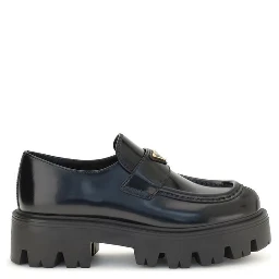 Black Calf Leather Bos Taurus Slip-On Loafers