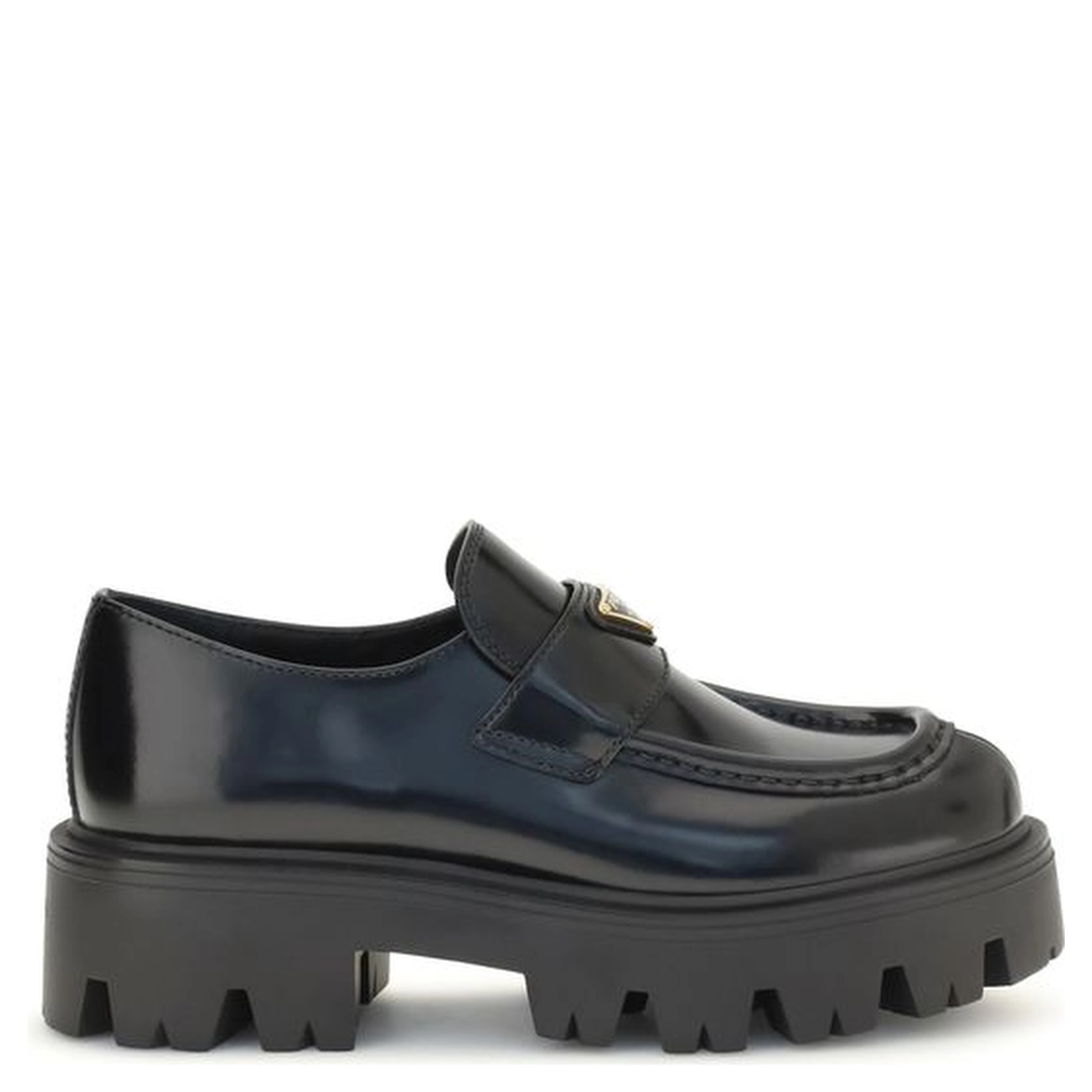 Black Calf Leather Bos Taurus Slip-On Loafers