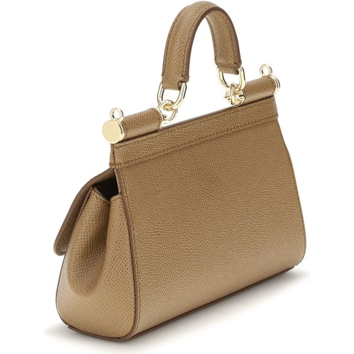 Beige Calf Leather Bos Taurus Handbag