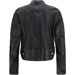 Black Buffalo Leather Bomber