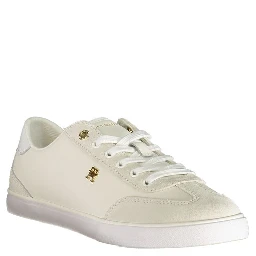 White Polyurethane Women's Sneaker