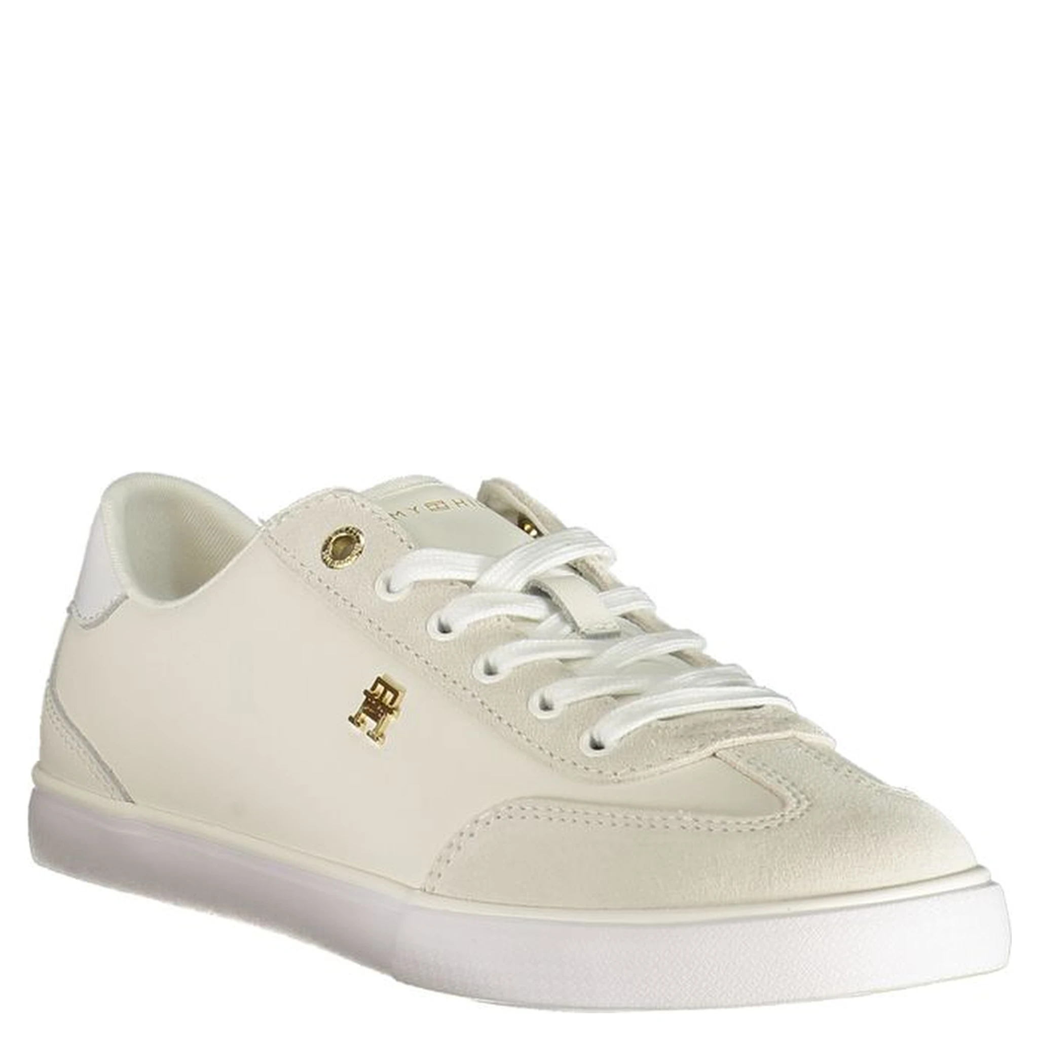 White Polyurethane Women's Sneaker