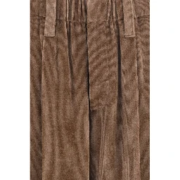 Brown Viscose Casual Pants