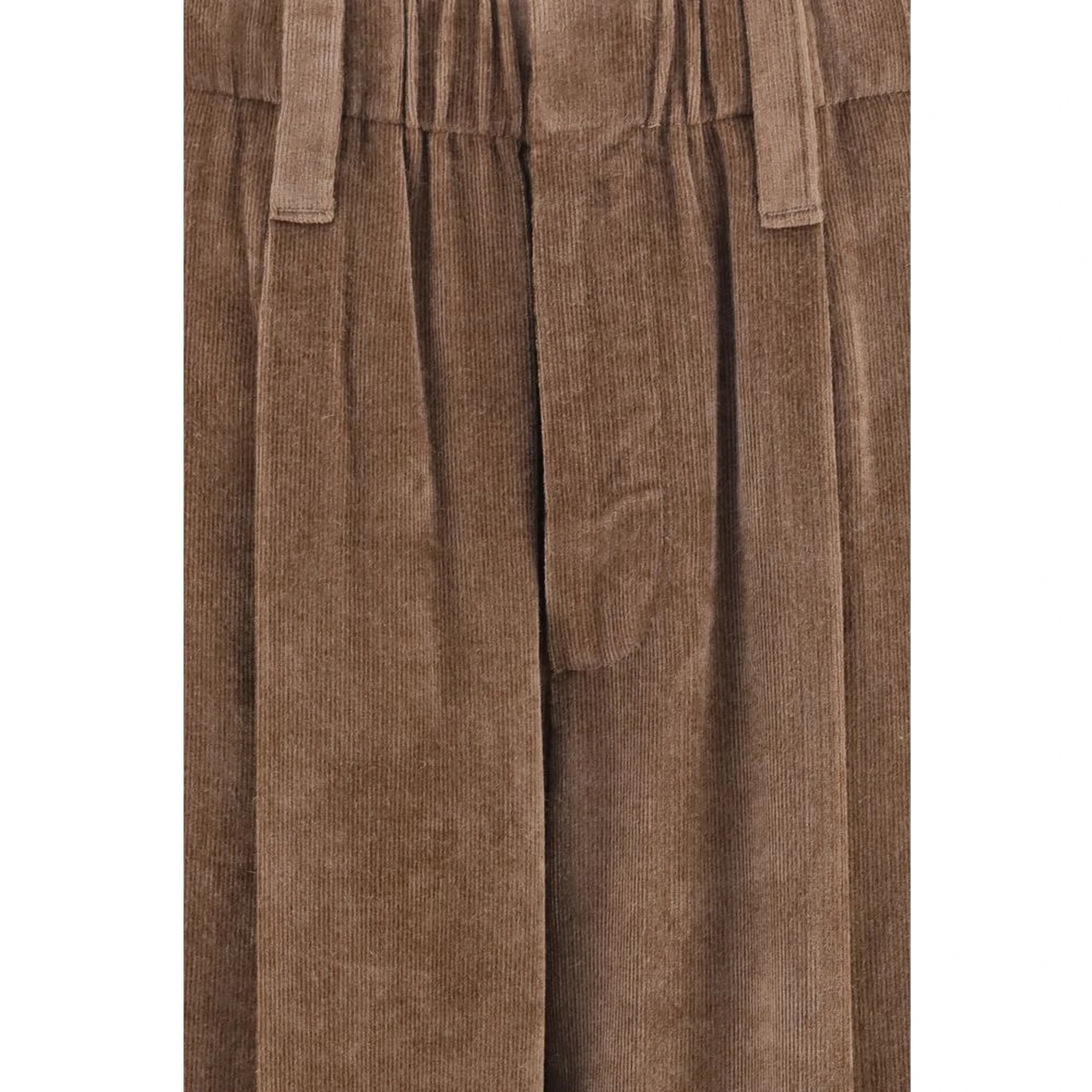 Brown Viscose Casual Pants