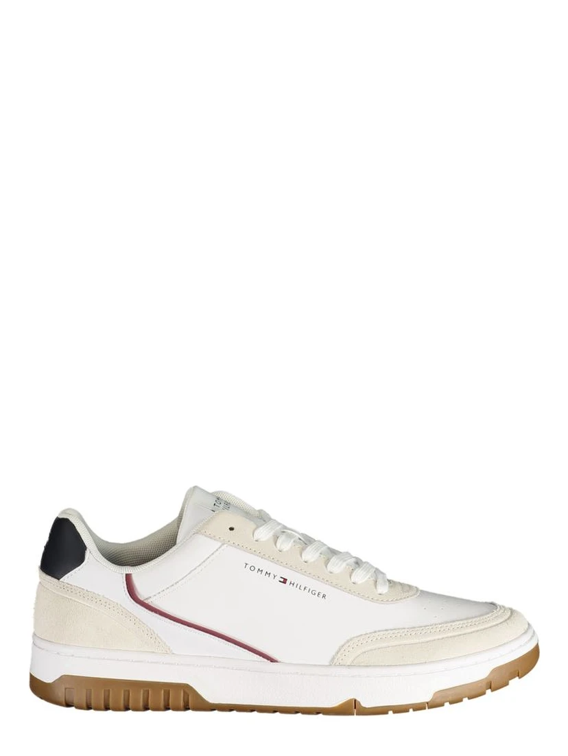 White Polyurethane Men's Sneaker