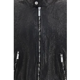 Black Buffalo Leather Bomber