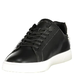 Black Polyurethane Womens Sneaker