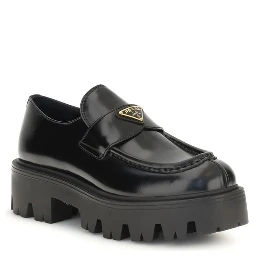 Black Calf Leather Bos Taurus Slip-On Loafers