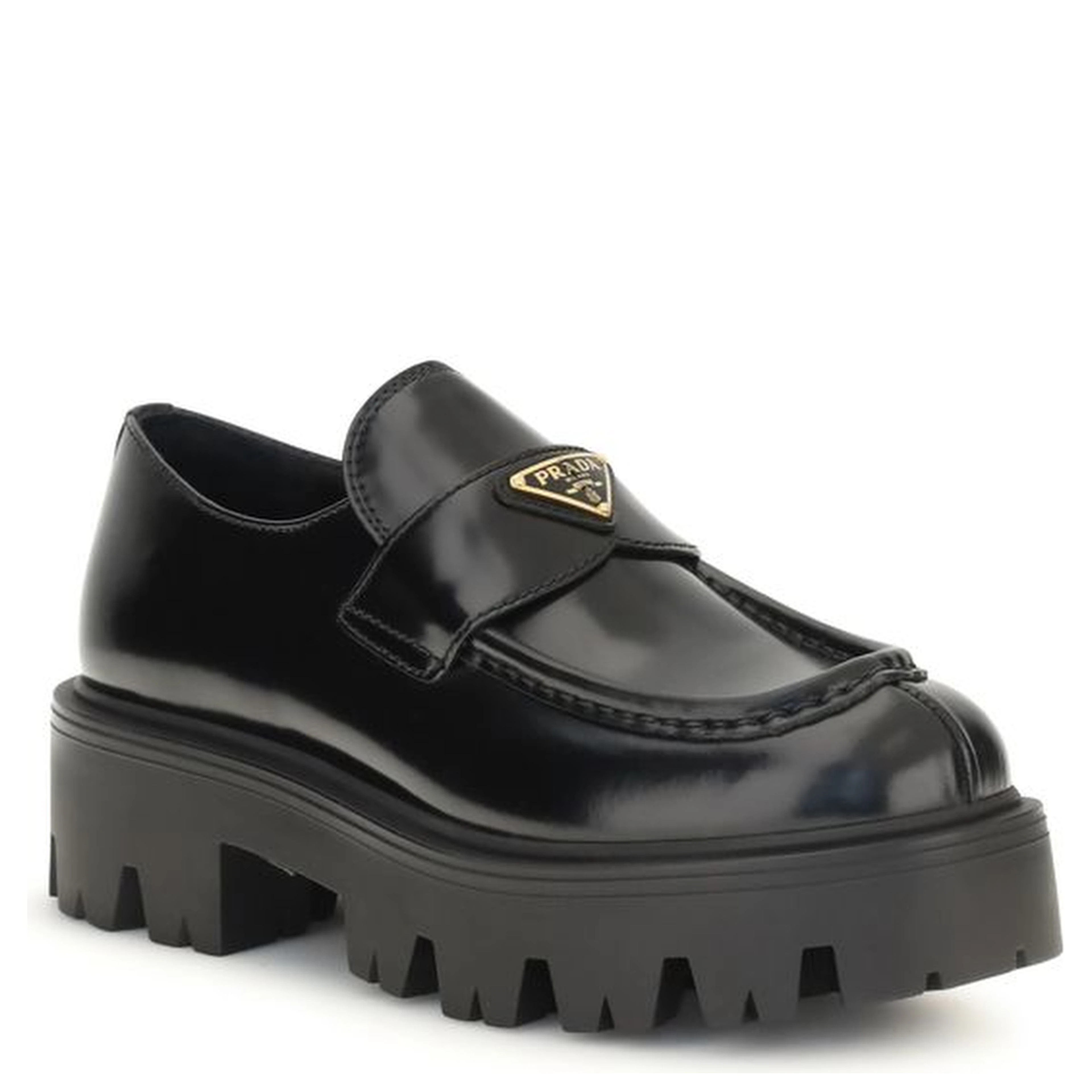 Black Calf Leather Bos Taurus Slip-On Loafers
