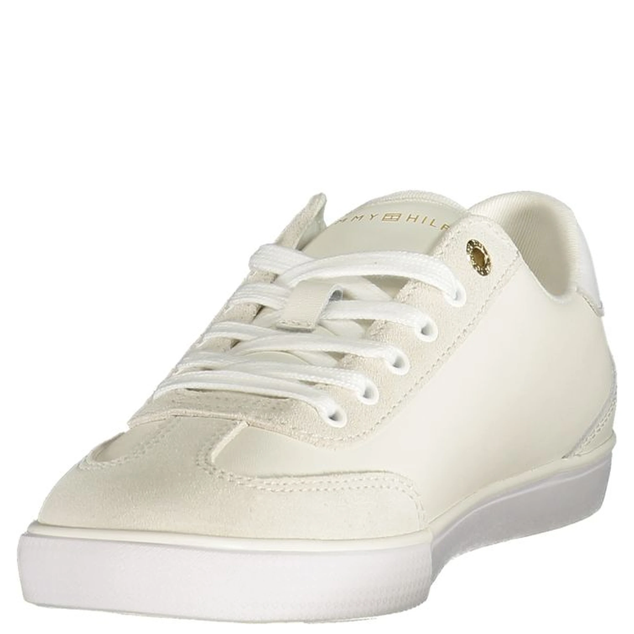 White Polyurethane Women's Sneaker
