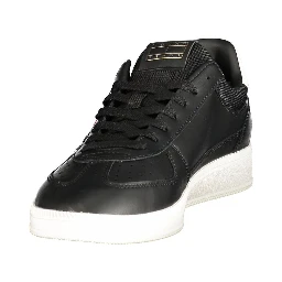 Black Polyurethane Men's Sneaker