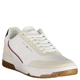 White Polyurethane Men's Sneaker