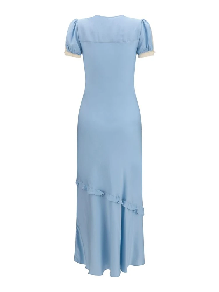Blue Viscose Casual Dress alternative