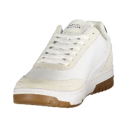 White Polyurethane Men's Sneaker