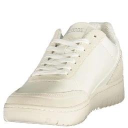 White Polyurethane Men's Sneaker
