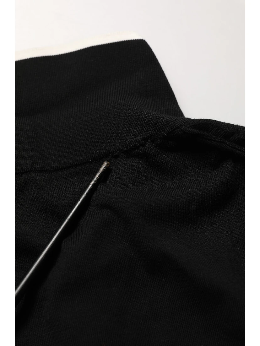 Black Cotton Collared Short Sleeves Polo T-shirt