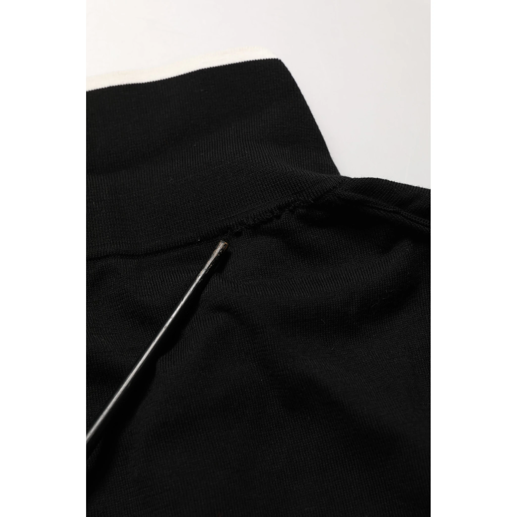 Black Cotton Collared Short Sleeves Polo T-shirt