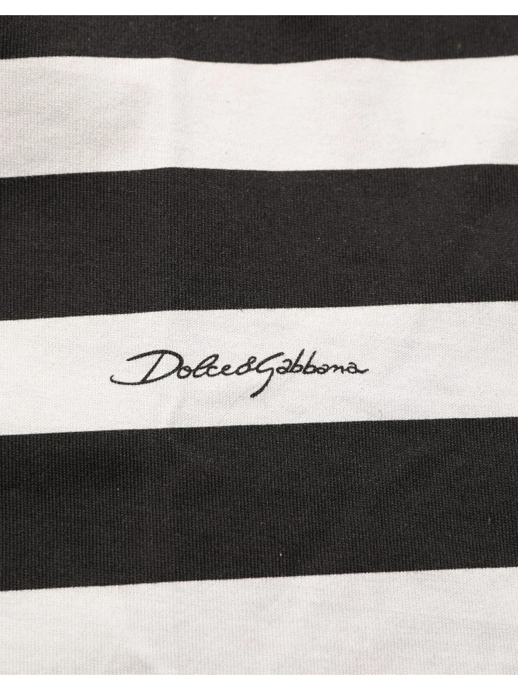 Black White Stripes Cotton Sleeveless T-shirt