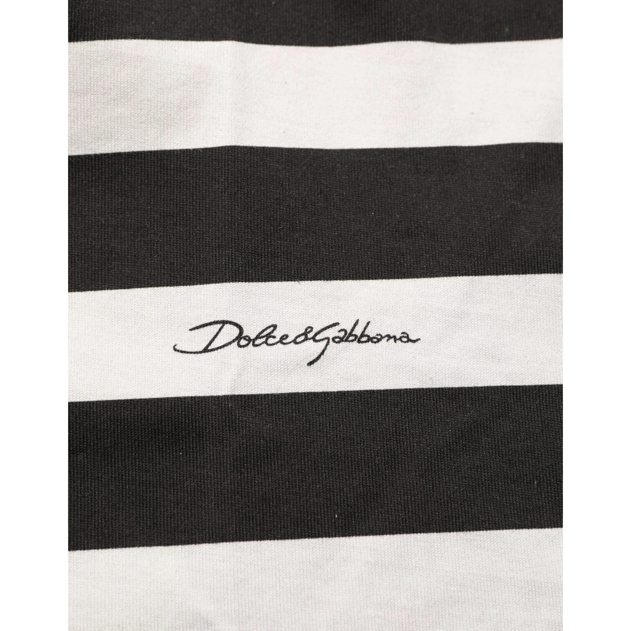 Black White Stripes Cotton Sleeveless T-shirt