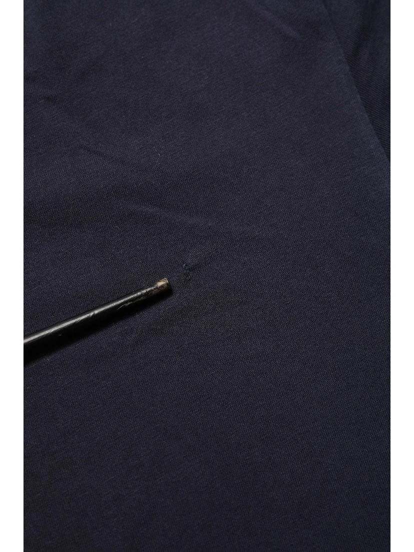 Black Cotton Short Sleeves Crew Neck T-shirt