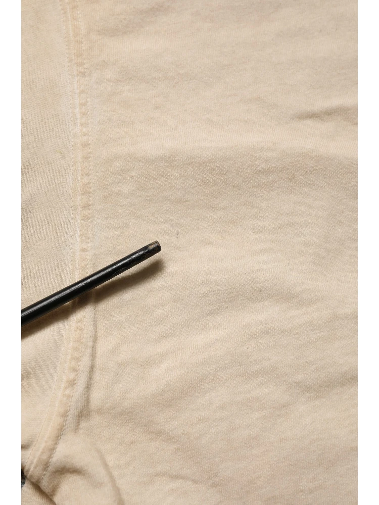 Beige Cotton Graphic Print Crew Neck T-shirt alternative