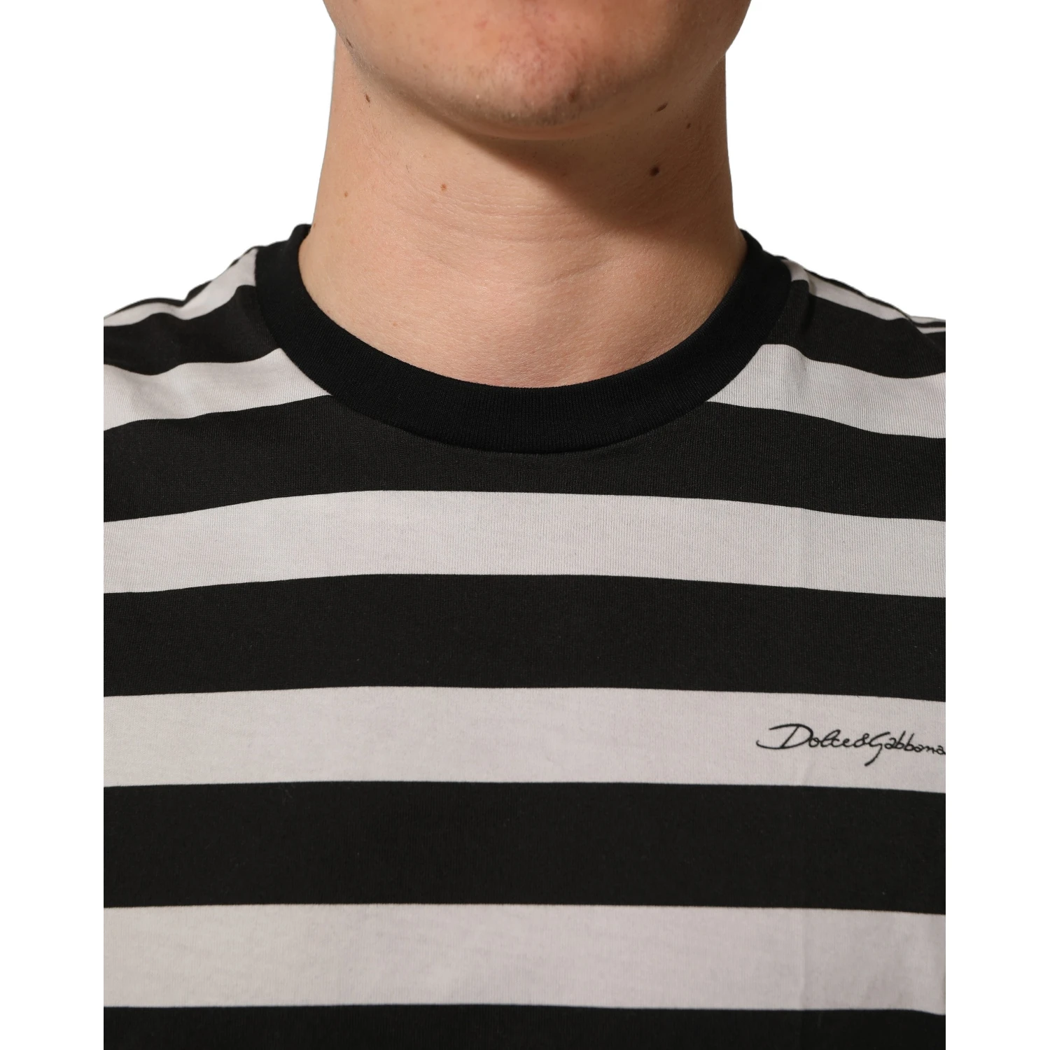 Black White Stripes Cotton Sleeveless T-shirt