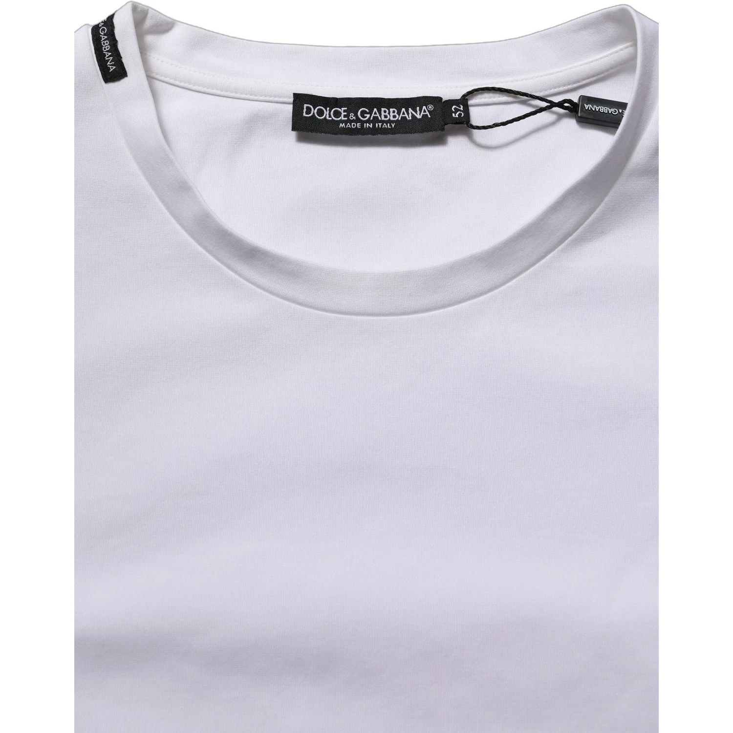 White Cotton Short Sleeves Crew Neck T-shirt