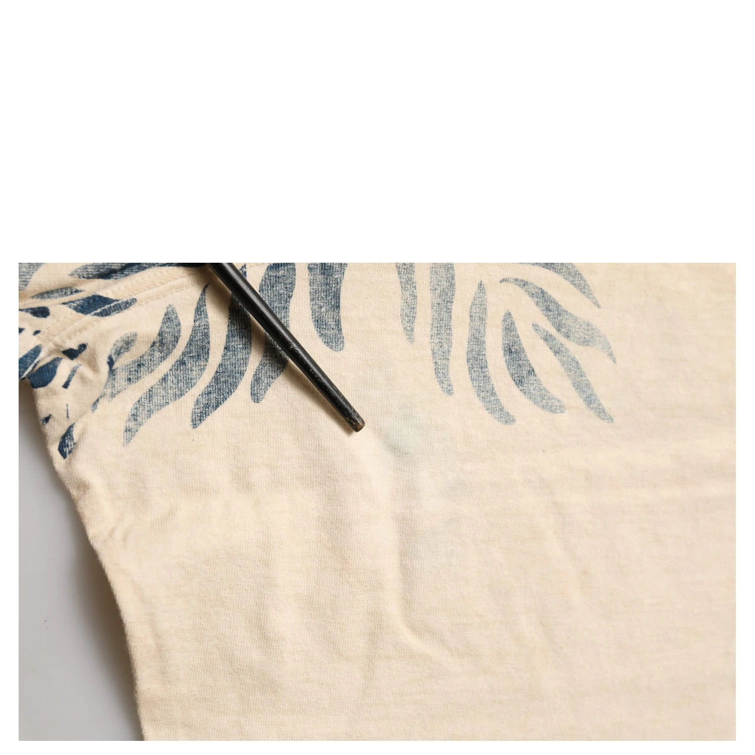 Beige Cotton Graphic Print Crew Neck T-shirt