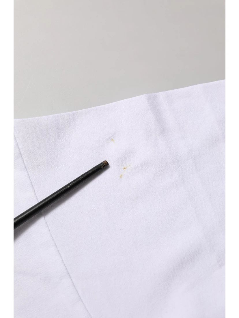 White Logo Round Neck Short Sleeves T-shirt