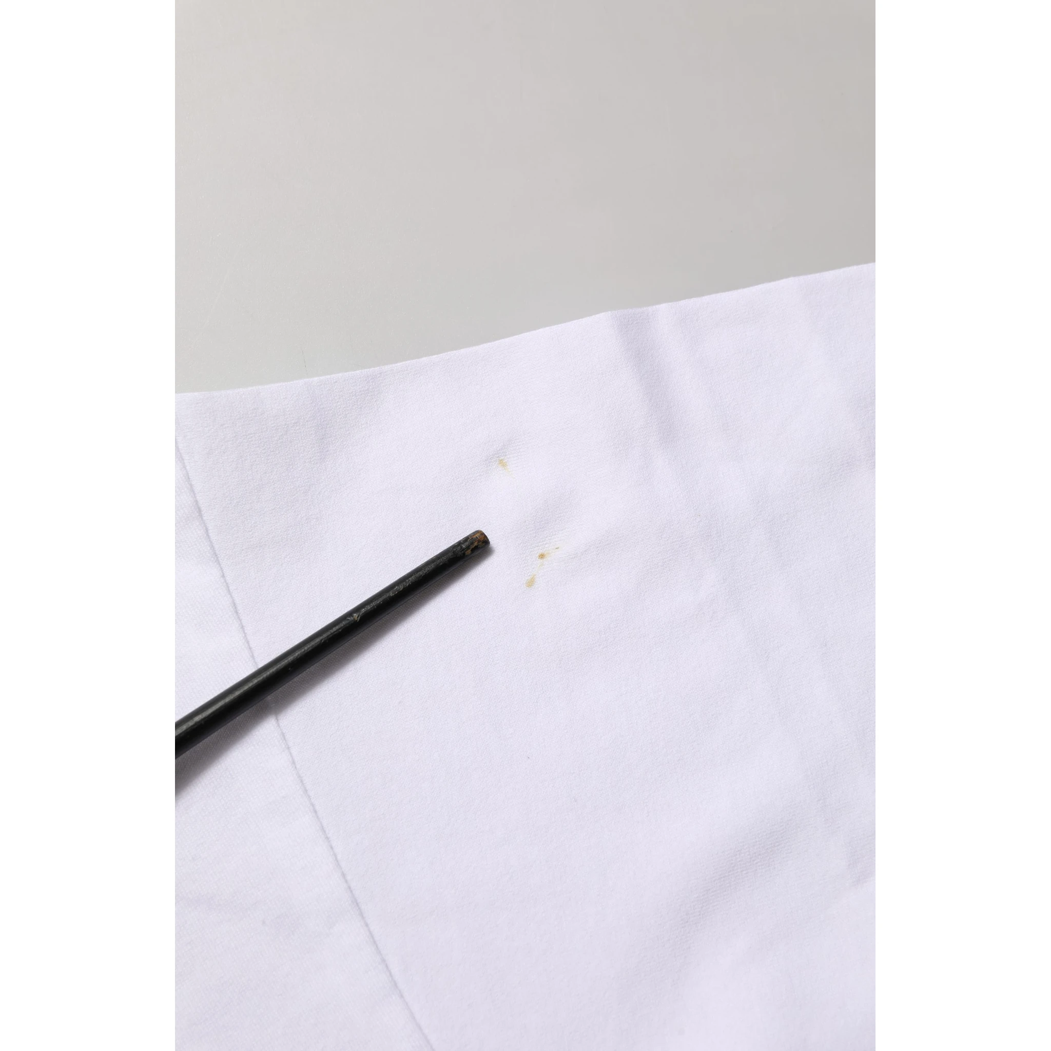 White Logo Round Neck Short Sleeves T-shirt