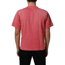 Pink Re-Edition Distressed Crew Neck T-shirt