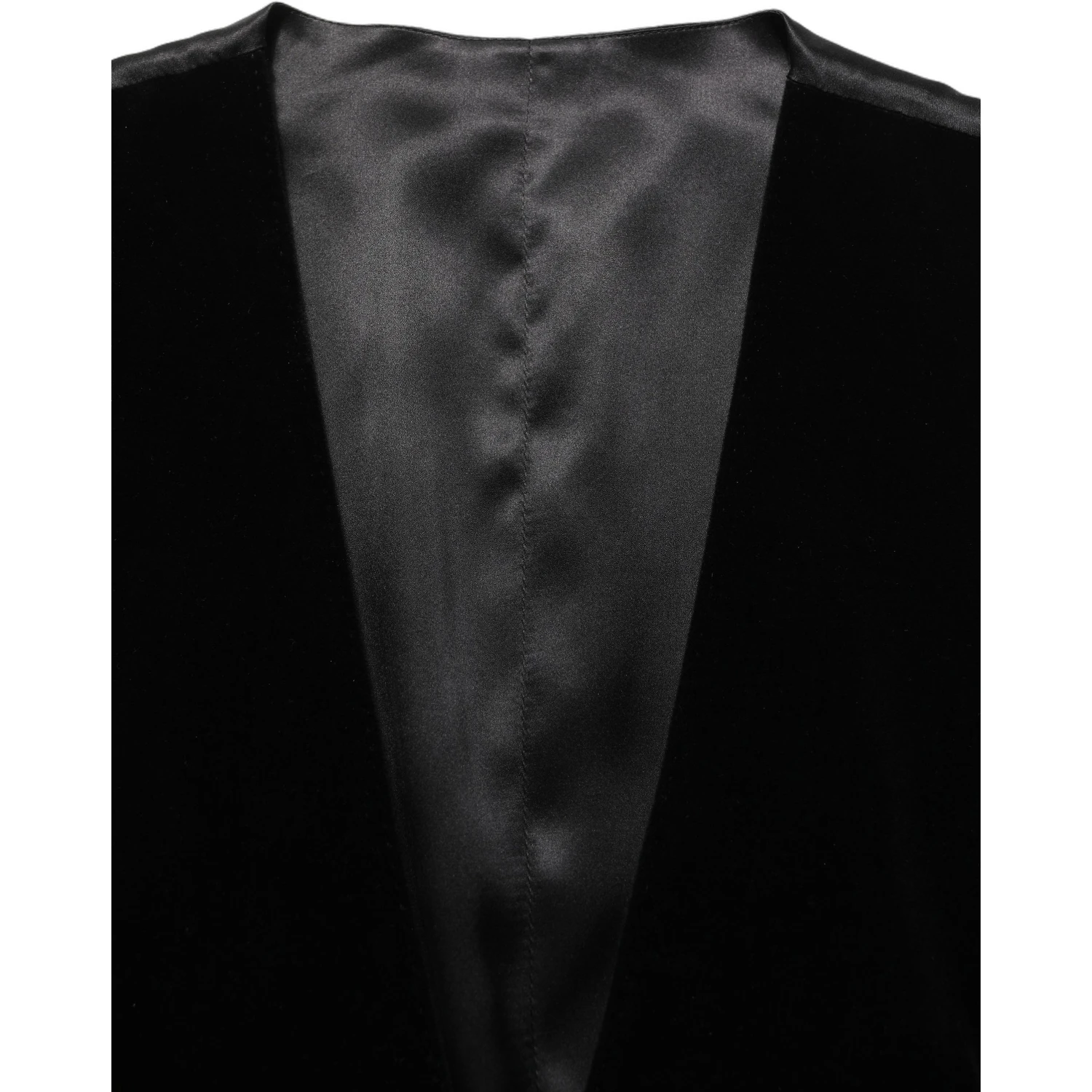 Black Wool Blend Waistcoat Formal Dress Vest