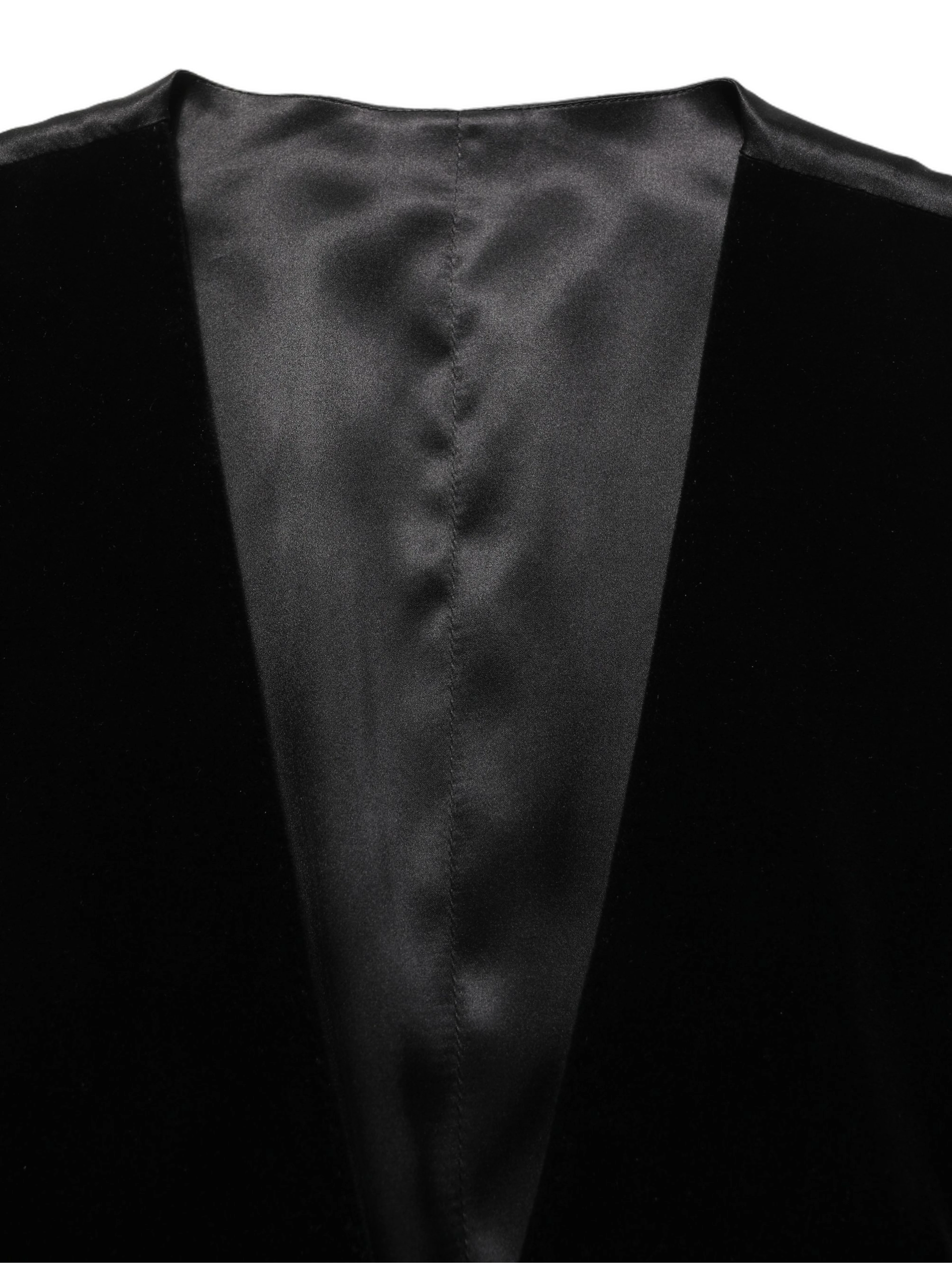 Black Wool Blend Waistcoat Formal Dress Vest