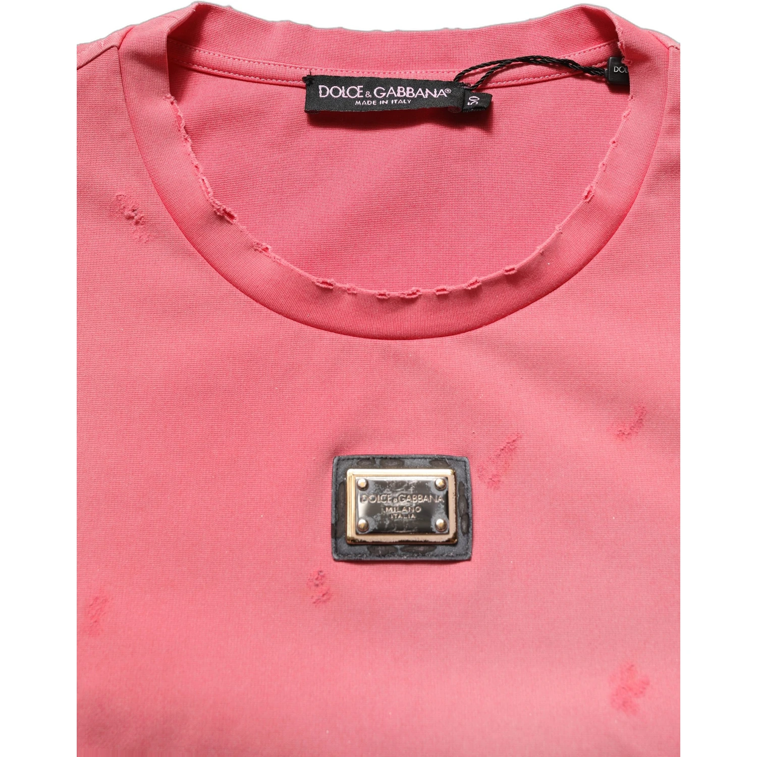 Pink Re-Edition Distressed Crew Neck T-shirt