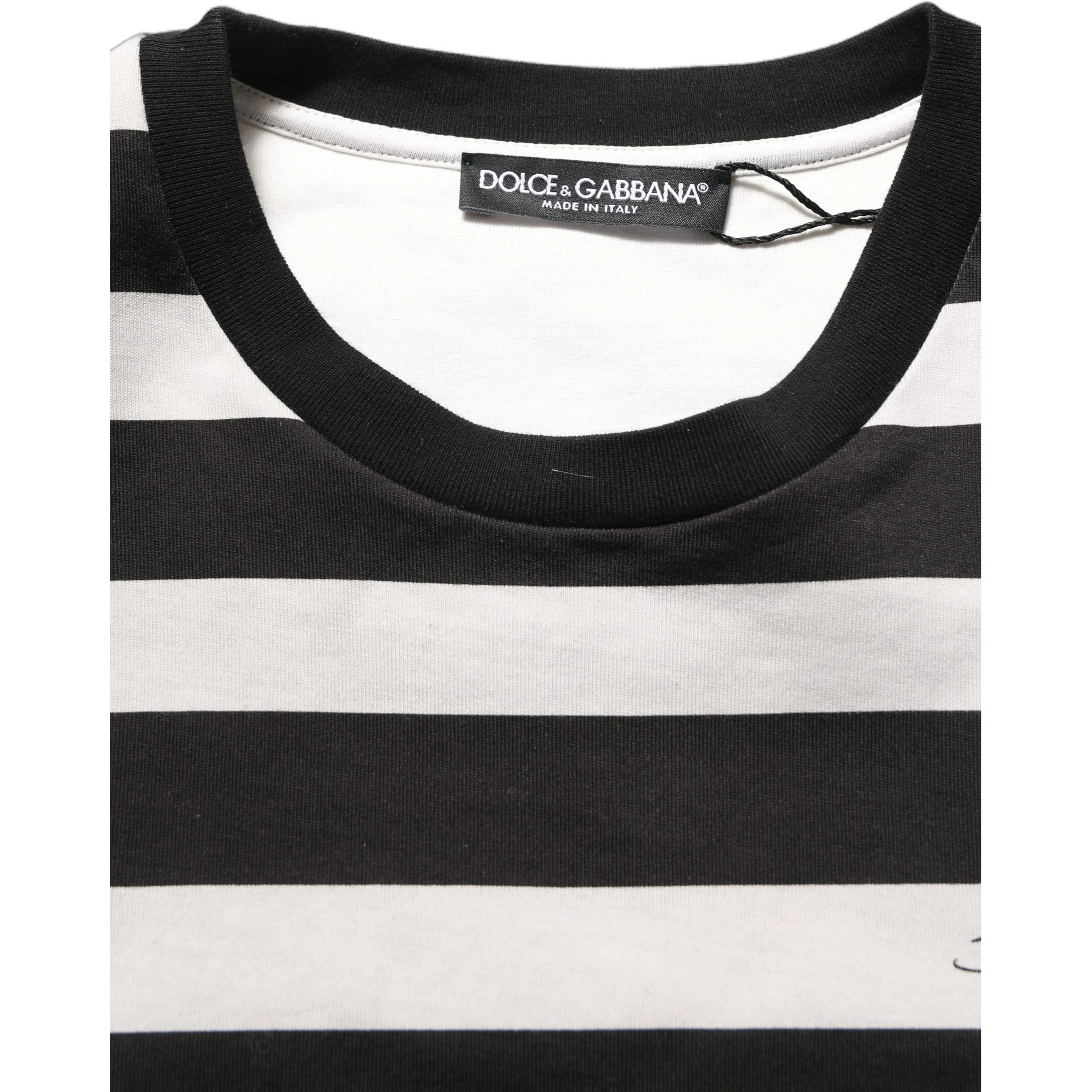 Black White Stripes Cotton Sleeveless T-shirt
