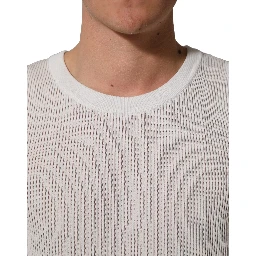 White Silk Crew Neck Sleeveless tank T-shirt