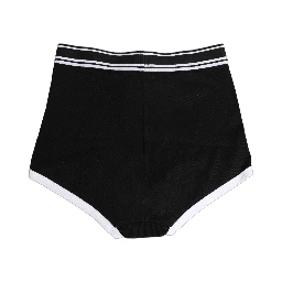 Black White Logo Waistband Coulotte Panty Underwear