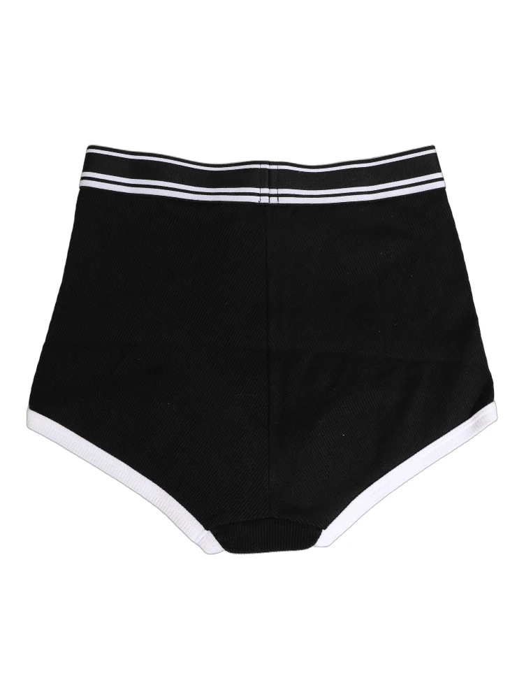 Black White Logo Waistband Coulotte Panty Underwear