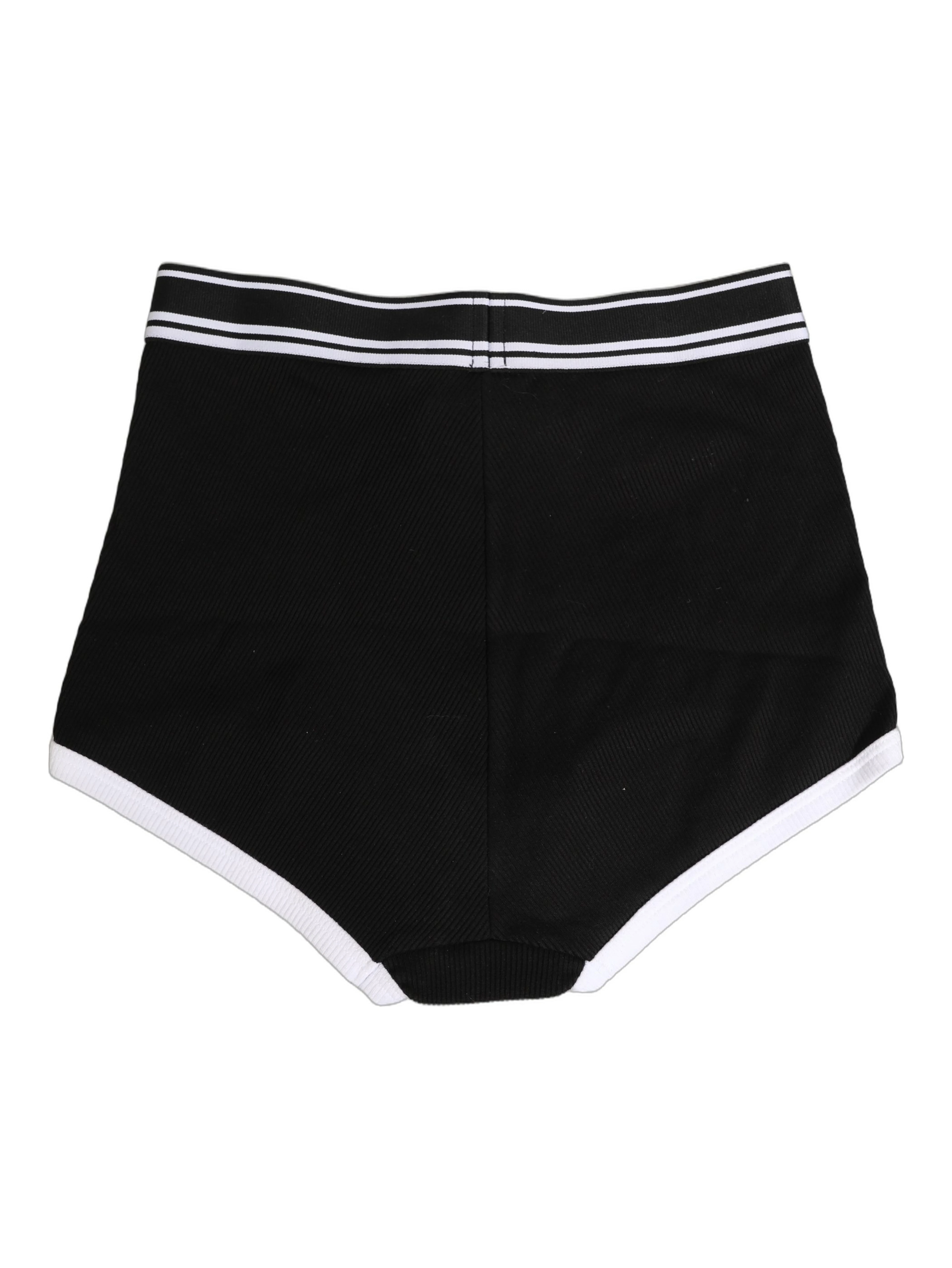 Black White Logo Waistband Coulotte Panty Underwear
