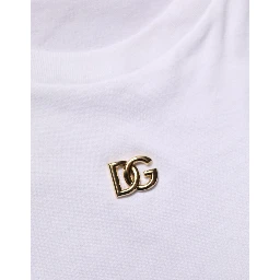 White Metal DG Logo Short Sleeves T-shirt