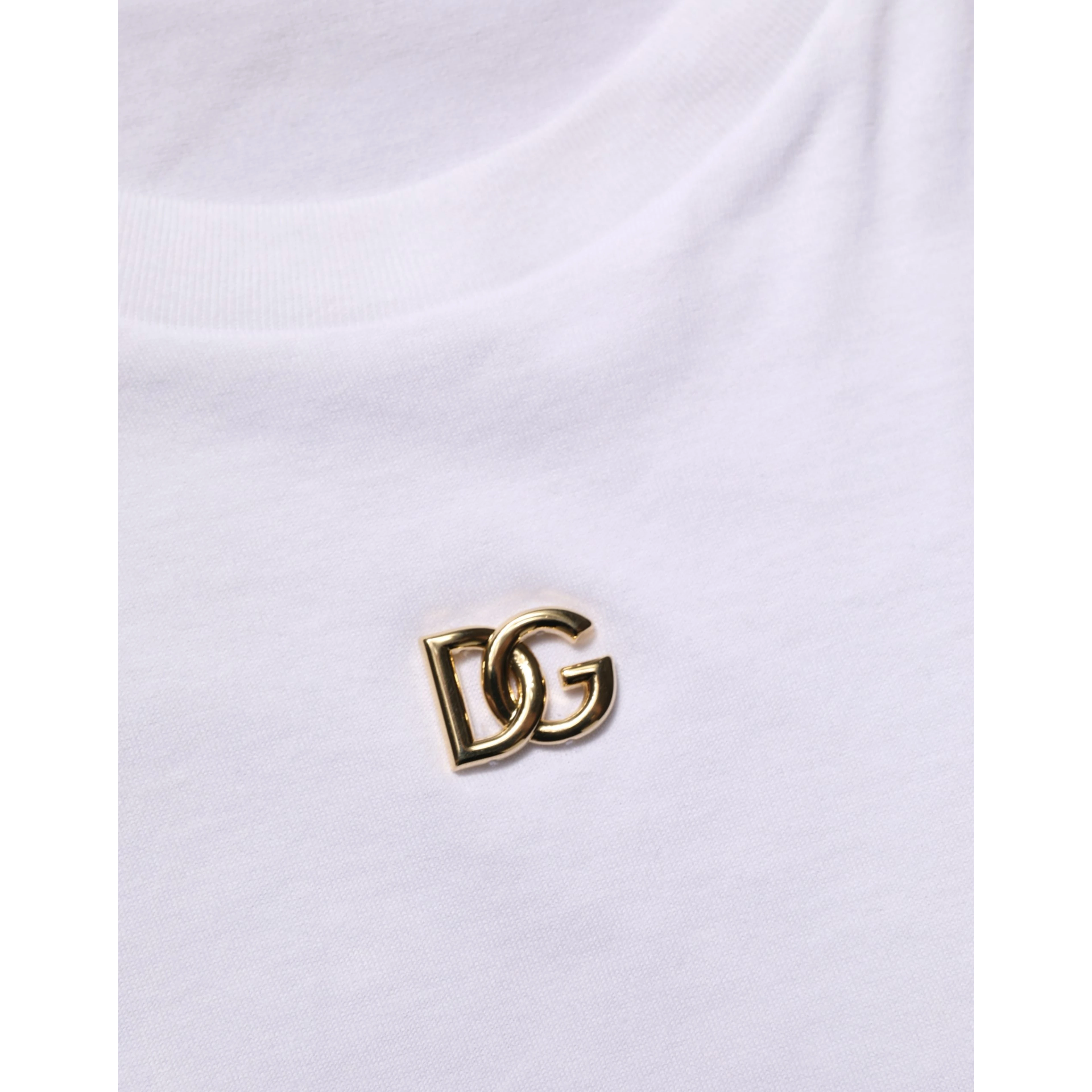White Metal DG Logo Short Sleeves T-shirt