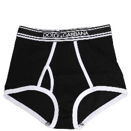 Black White Logo Waistband Coulotte Panty Underwear