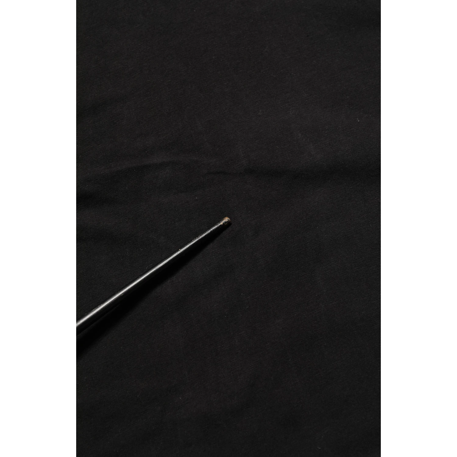 Black Cotton Short Sleeves CrewNeck T-shirt